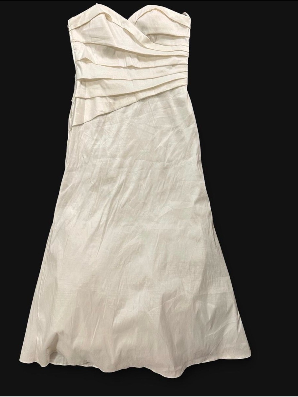 Fiesta Strapless Ivory/Off-White A-Line Evening Dress